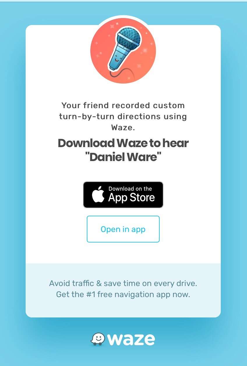 Where to download a shared custom voice for Waze app