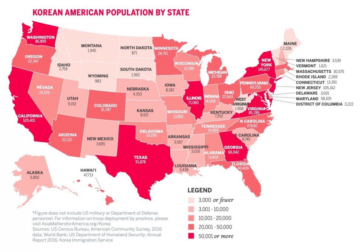 Korean American Population by State