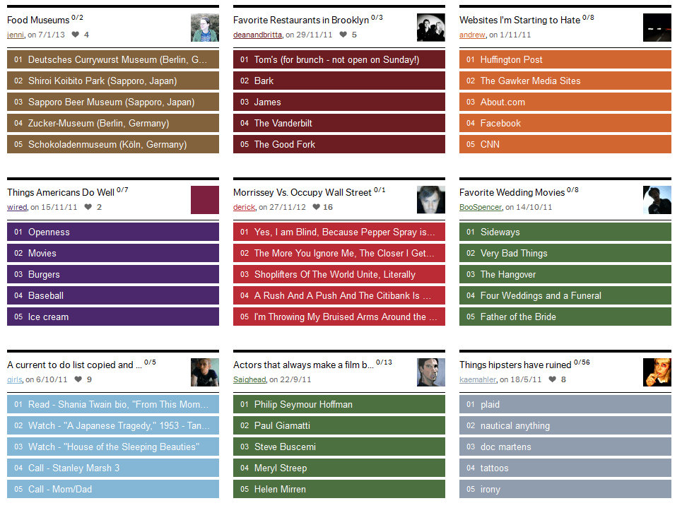 How to create and share lists more interactively